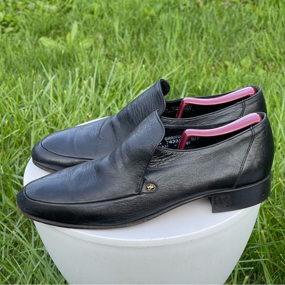 Grenson Footmaster Shoes Mens Size 9 Black Leather Slip-On England Style 7439/01 main image 10
